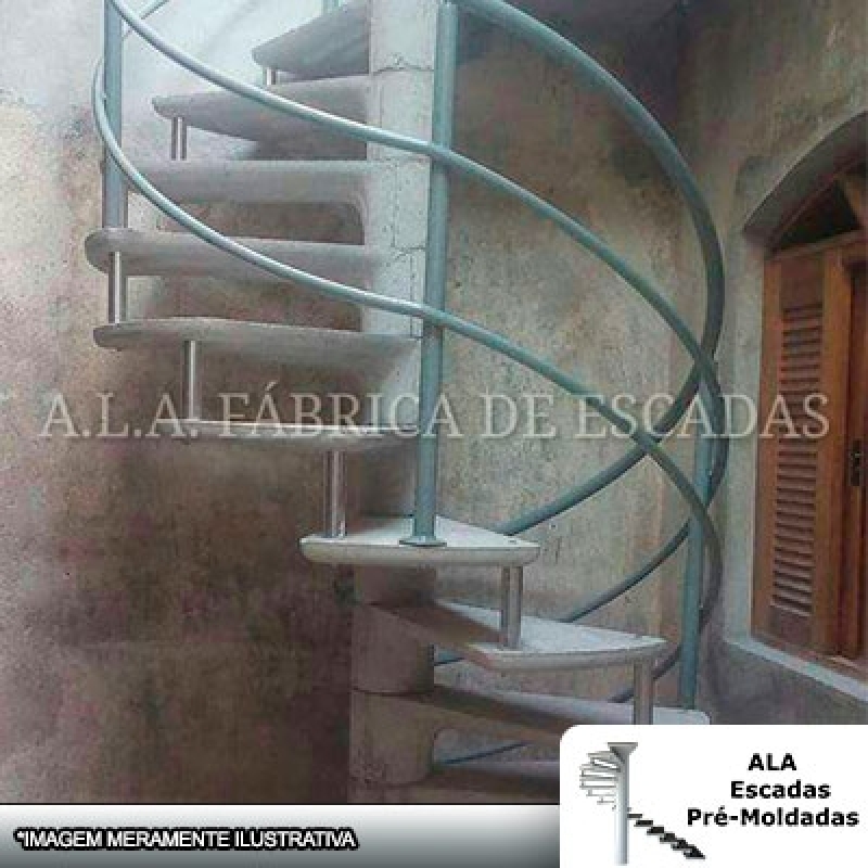 Escada Caracol com Corrimão de Ferro São Caetano - Escada Caracol com Corrimão de Alumínio