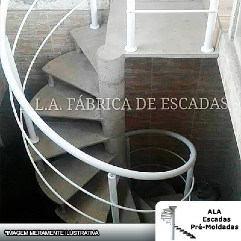 Escada Caracol Modulada em Concreto Valores Santo André - Escada Caracol área Externa