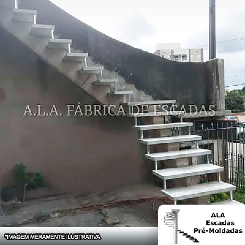 Escada em L com Viga Central Jardim Maria Helena - Escada em L para Residência
