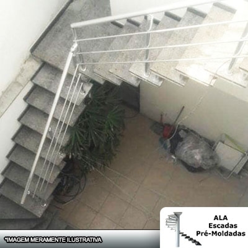 Escada em L Pré Moldada Melhor Preço Salesópolis - Escada em L Externa