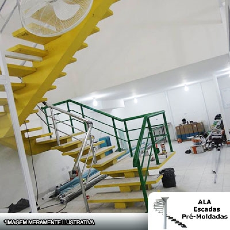 Escada Espinha de Peixe Concreto Melhor Orçamento ABC Paulista - Escada Espinha de Peixe em L