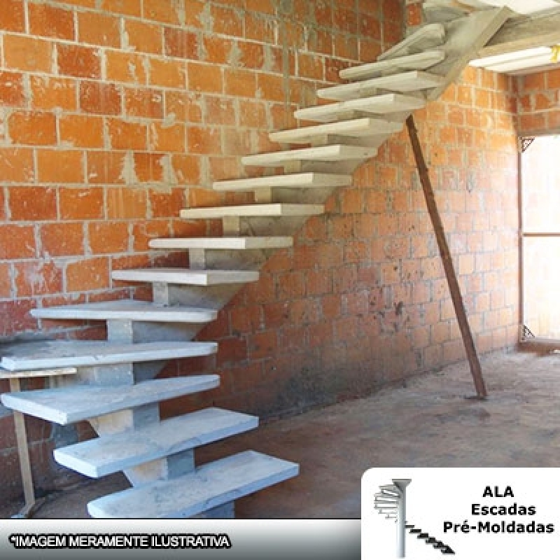 Escada Espinha de Peixe Concreto Valor Campinas - Escada Espinha de Peixe em L
