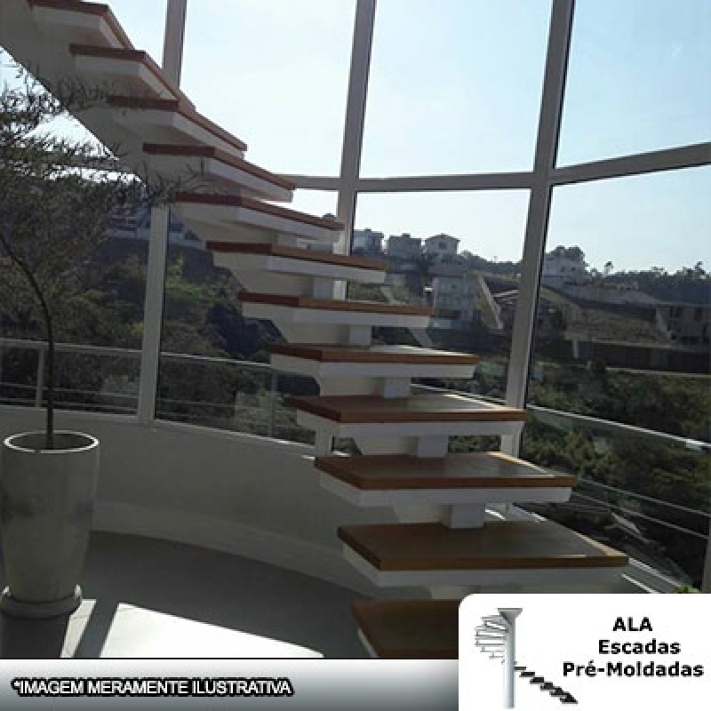 Escada Interna de Concreto Embu das Artes - Escada Interna com Corrimão