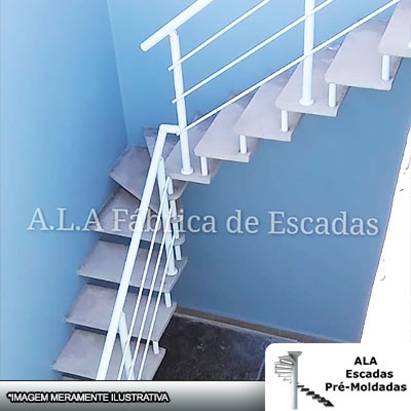 Escada Pré Fabricada em U L J Água Azul - Escada Pré Fabricada para Condomínio Predial