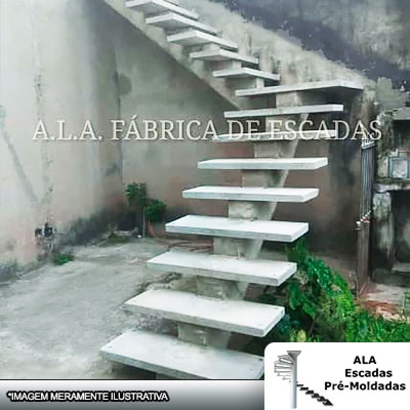 Escada Pré Moldada com Viga Central Valores Itapegica - Escada Pré Moldada