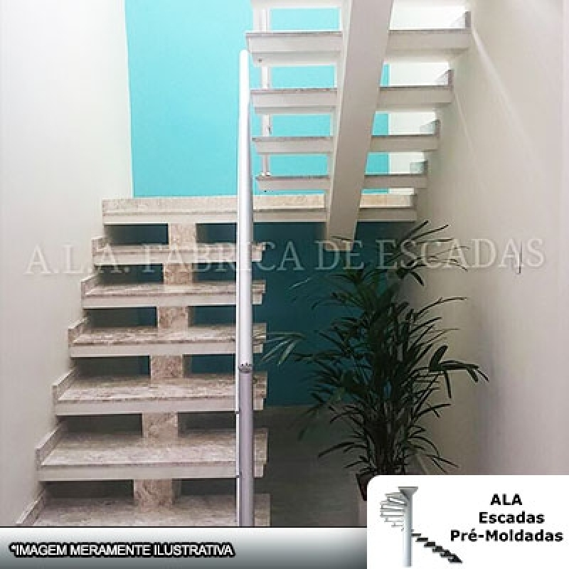 Escadas em U para Sobrado Jardim Aracília - Escada em U com Viga Central