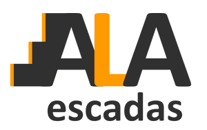 Escada em L com Espelho Fechado Sorocaba - Escada em L para Sala - Escadas L
