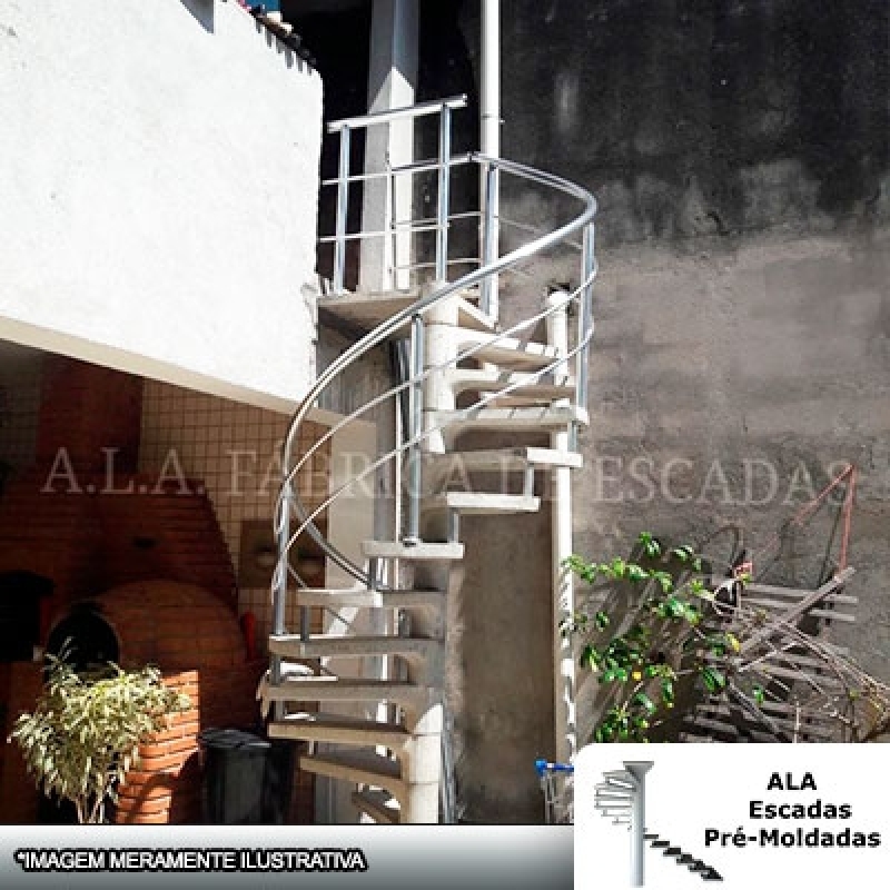 Venda de Escada Caracol Modulada Osasco - Escada Caracol com Corrimão de Ferro